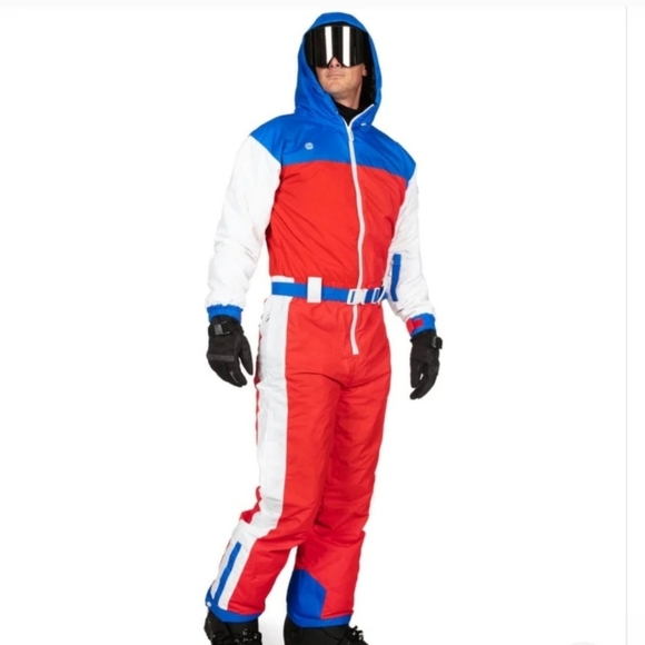 Tipsy Elves Other - Tipsy Elves Red,.White, and Board Snowsuit Mens LG   One Piece Performance NWT